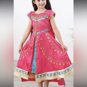 Kids Princess Jasmine Pink and Gold Costume 7/8 Y